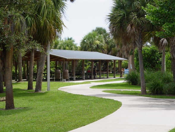 One of the several picnic areas at Burt Reynolds Park - info call 561-966-6611
